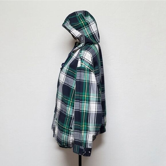 LAUREN Ralph Lauren Plaid Full-zip Drawstring Hooded Elastic Waistband Jacket M - Picture 7 of 16